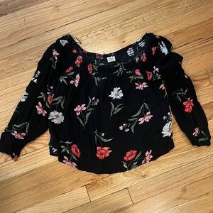 Hollister Floral Long Sleeve Blouse